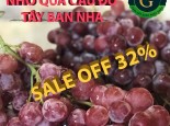SỐC ƯU ĐÃI - NHO QUẢ CẦU ĐỎ SALE OFF ĐẾN 32%
