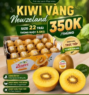 Kiwi vàng New Zealand 350k/thùng 22 trái 3.5kg ruột