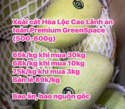 XOÀI CÁT HÒA LỘC CAO LÃNH PREMIUM AN TOÀN GREENSPACE 